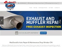 Tablet Screenshot of macdonaldsauto.com